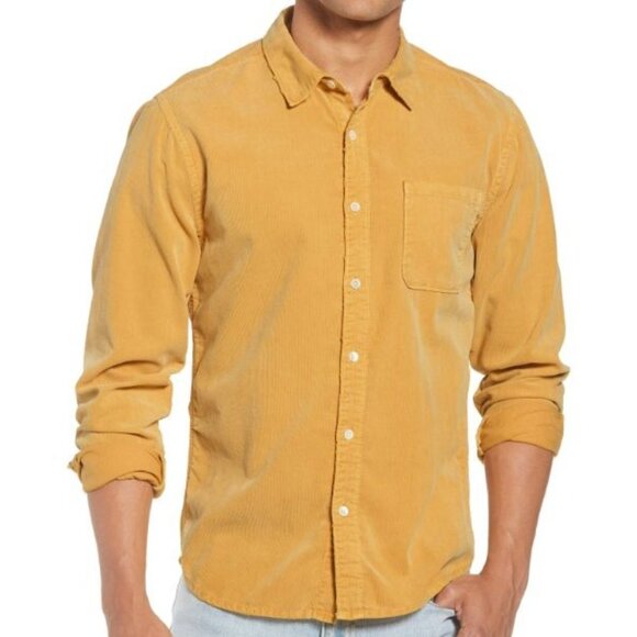 Frame Denim Other - Frame Slim Fit Corduroy Shirt Faded Golden Glory Size M